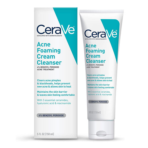 Cerave Acne Foaming Cream Cleanser White