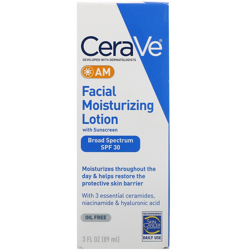 CeraVe AM Facial Moisturizing Lotion with Sunscreen SPF30 - You Look Fabulous FZE LLC