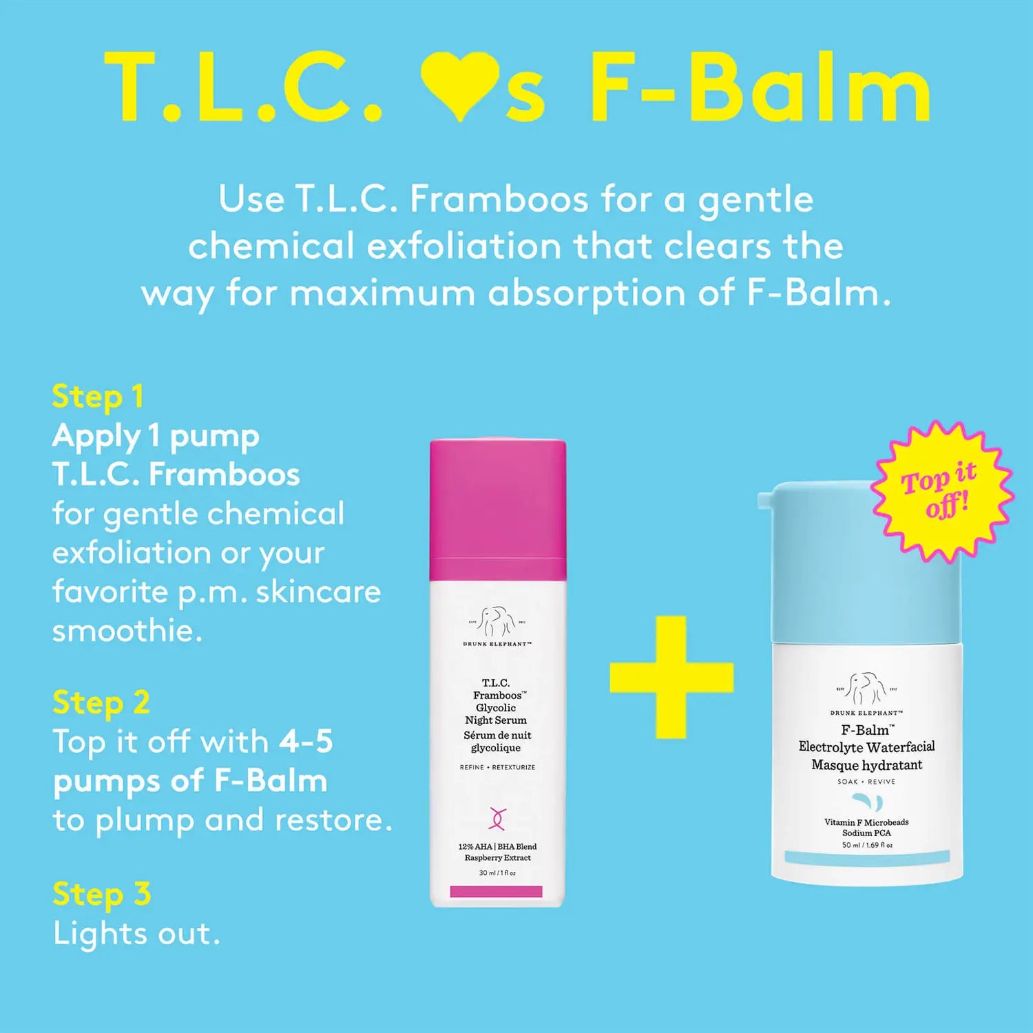 Drunk Elephant T.L.C. Framboos Glycolic Night Serum - You Look Fabulous FZE LLC