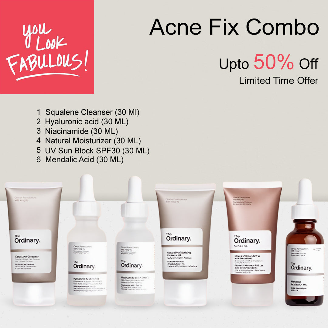 The Ordinary Acne Fix Combo For Acne Prone / Oily Skin - You Look Fabulous FZE LLC