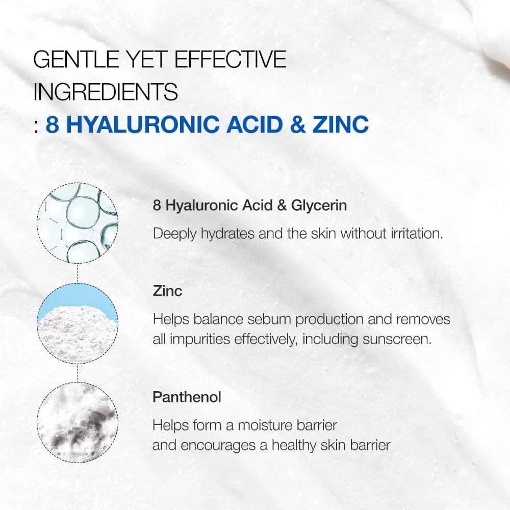 ANUA 8 HYALURONIC ACID HYDRATING GENTLE FOAMING CLEANSER 150ml - You Look Fabulous FZE LLC