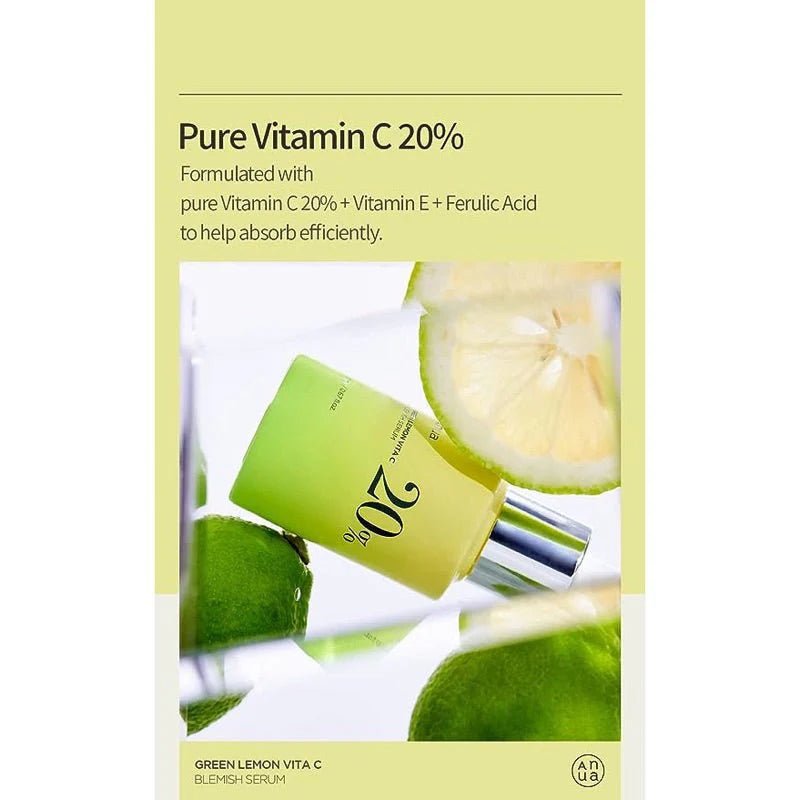 ANUA Green Lemon Vitamin C Blemish Serum 20ml - You Look Fabulous FZE LLC