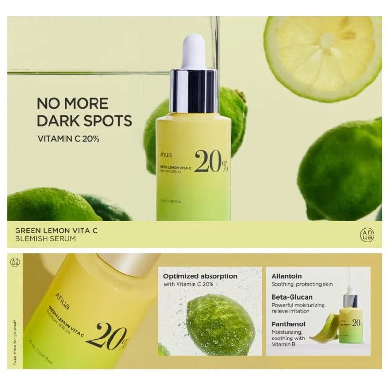 ANUA Green Lemon Vitamin C Blemish Serum 20ml - You Look Fabulous FZE LLC