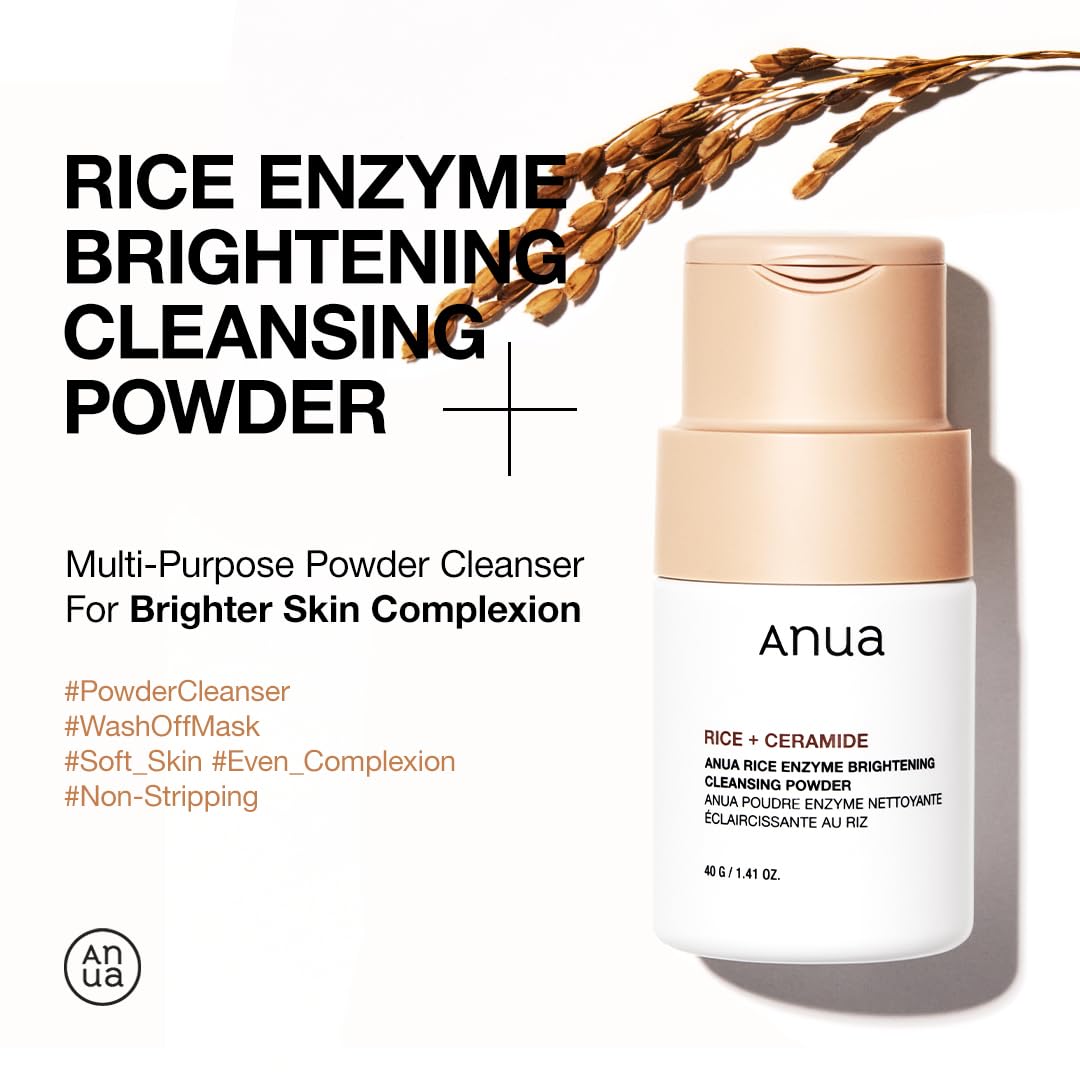 ANUA RICE ENZYME BRIGHTENING CLEANSING POWDER 40g - You Look Fabulous FZE LLC