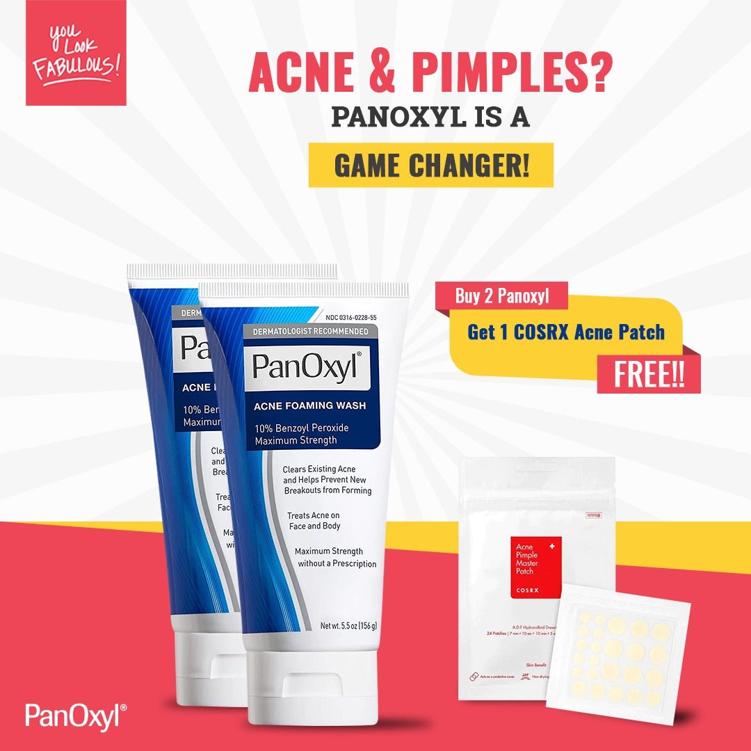 Buy 2 Panoxyl Acne Foaming Wash Get COSRX Acne Pimple Master Patch FREE - You Look Fabulous FZE LLC