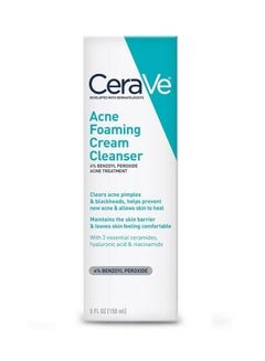 Cerave Acne Foaming Cream Cleanser White - You Look Fabulous FZE LLC